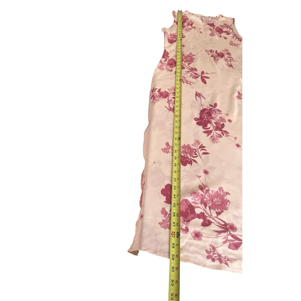 Quince Washable Silk Pink Floral Tank Midi Dress Sz Sz M Feminine - Picture 15 of 16